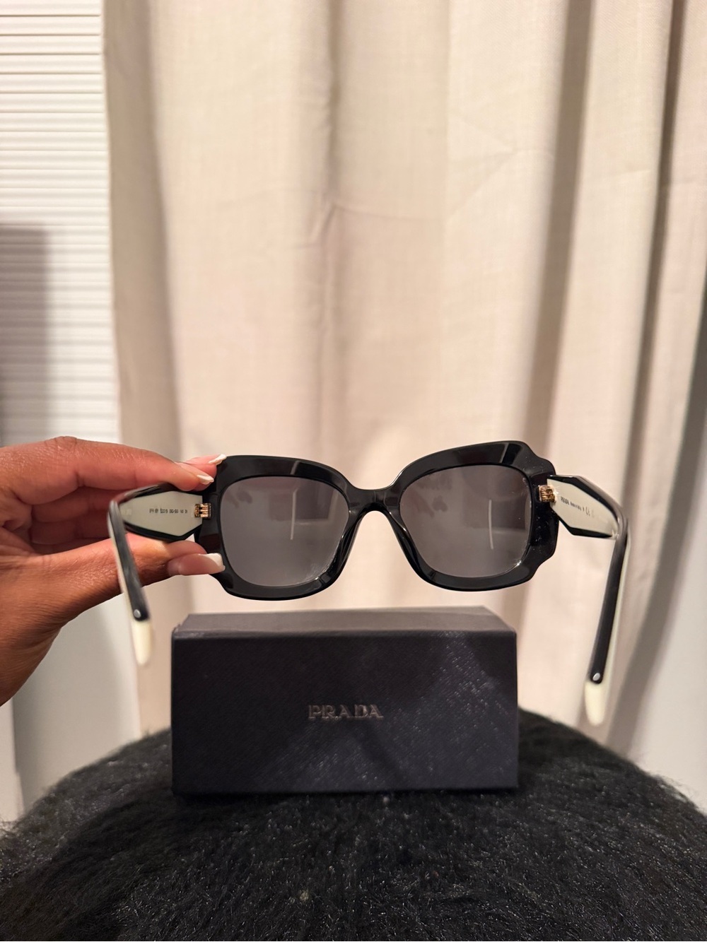 Prada Two-Tone Black and White Sunglasses - Picture 2 of 7